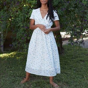 Christy Dawn The Dawn Dress in Blue/white floral